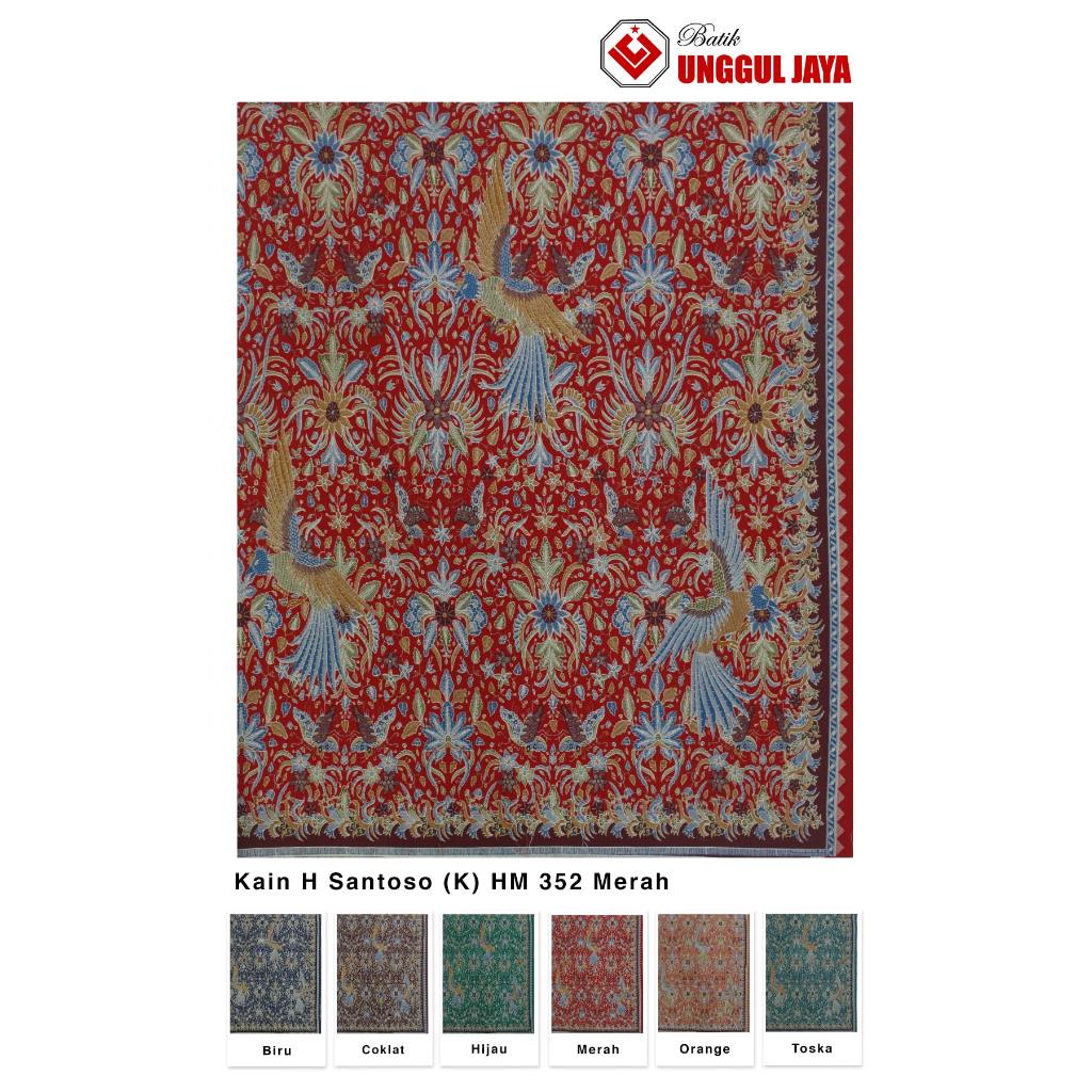 NEW MOTIF Kain Batik Unggul Jaya 100% Ori - Putri Jelita - H Santoso Hitam Manis 333, 334, 352