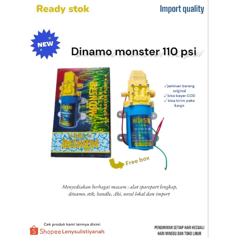 DINAMO MONSTER SPRAYER 110 PSI POMPA ELEKTRIK 12V 3.5A 6LPM 110PSI  PREMIUM QUALITY  | DINAMO MONSTE