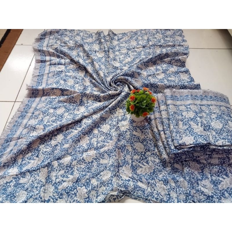 KAIN BATIK VISCOSE SILVER BIRU