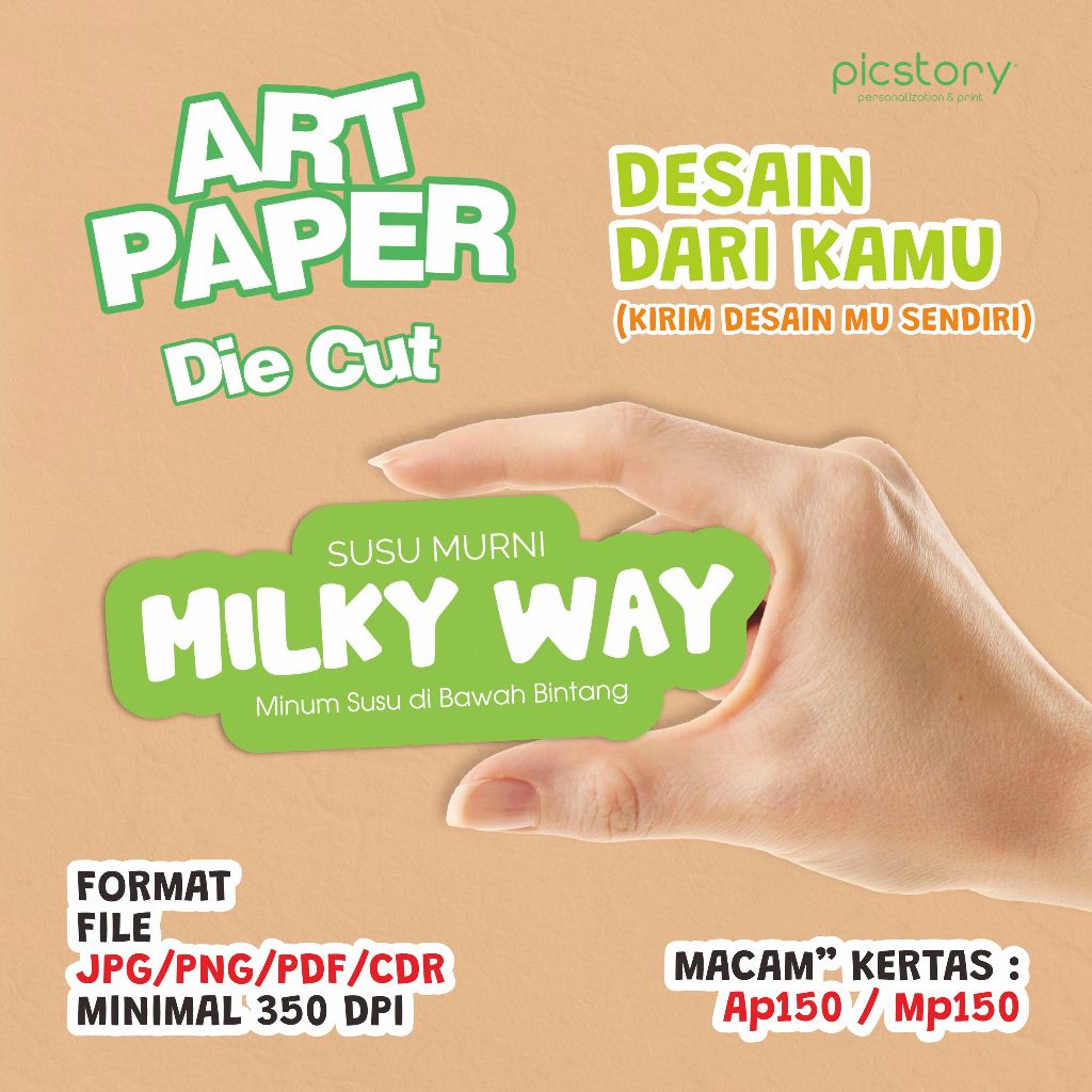 

Cetak Custom Kertas Art Paper/Matte Paper Die Cut A3+ 150gsm