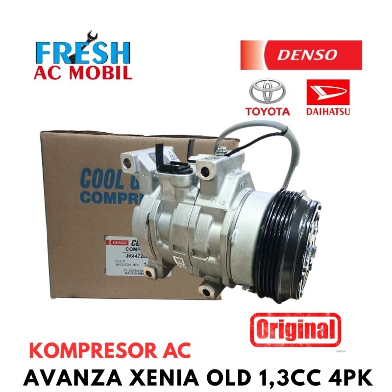 Kompresor AC Compresor AC Avanza Xenia Lama 1300cc Set 2003 s/d 2011 4PK Original Denso