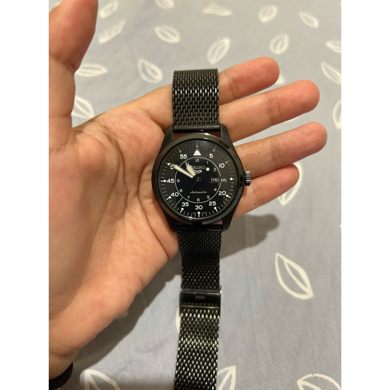 Seiko 5 Automatic Watch 4R36A Black | Preloved