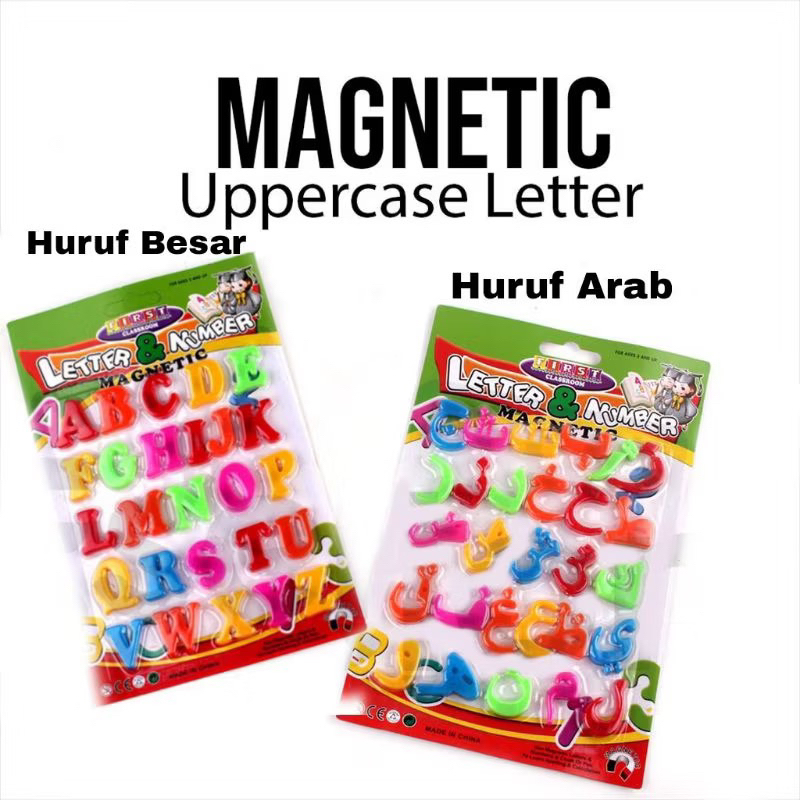 Mainan edukasi anak belajar huruf alphabet angka hijaiyah magnet media belajar number arab edukatif 