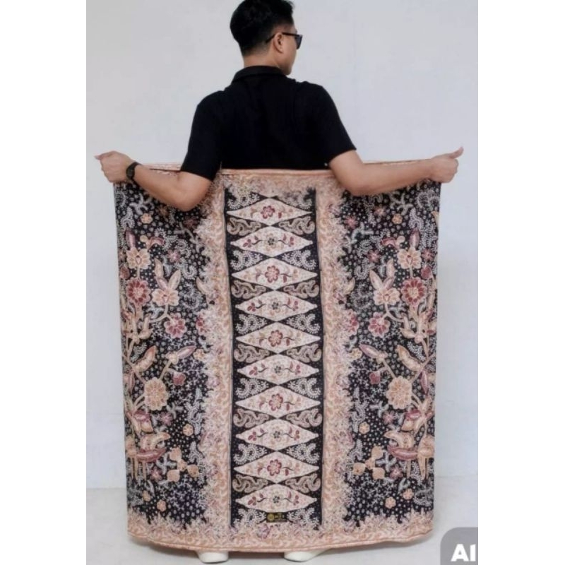 SARUNG BATIK BUNAVATRA HITAM PREMIUM MR