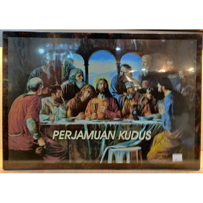 PAJANGAN ROHANI KAYU PERJAMUAN KUDUS