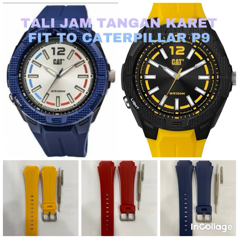 Strap/Tali jam tangan karet Caterpillar P9 All series