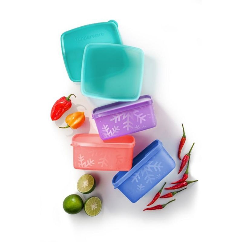 Snowflake Square Round Tupperware || Small Square Away Tupperware || Small Square Round Tupperware