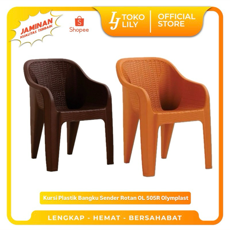 Kursi Plastik Bangku Sender Tangan Rotan OL 505R Olymplast