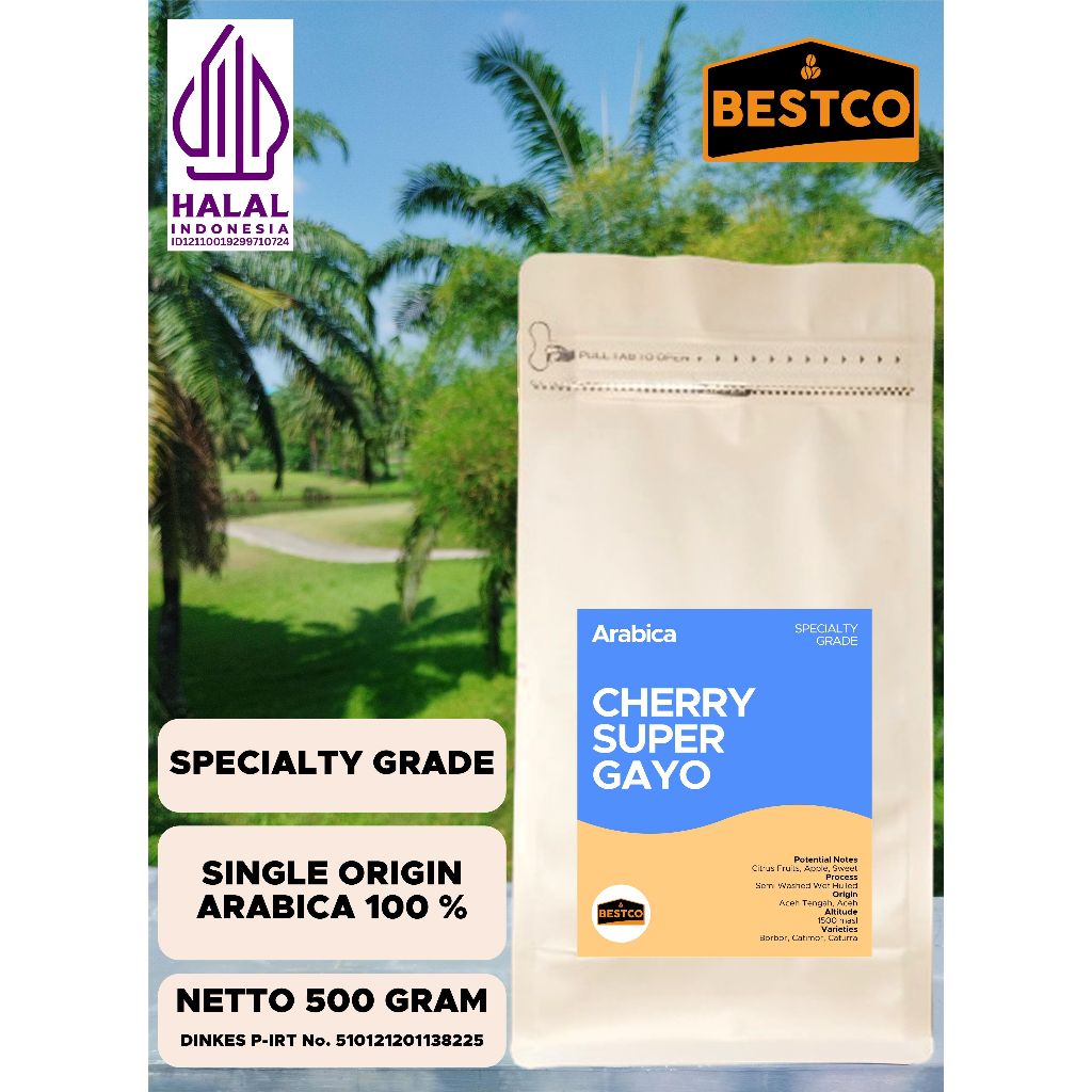 

Kopi Bestco Specialty Arabica Cherry Super Gayo 500 gr