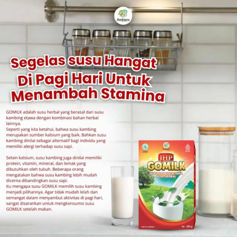 

Gomilk Susu Kambing Etawa + Herbal Berkhasiat Untuk Kesehatan Tulang & Sendi, Sudah BPOM