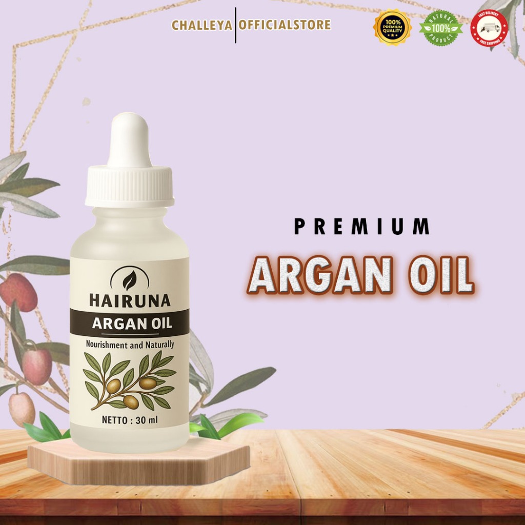 Argan Oil 30ml Minyak Argan Alami untuk Rambut & Kulit Hairuna