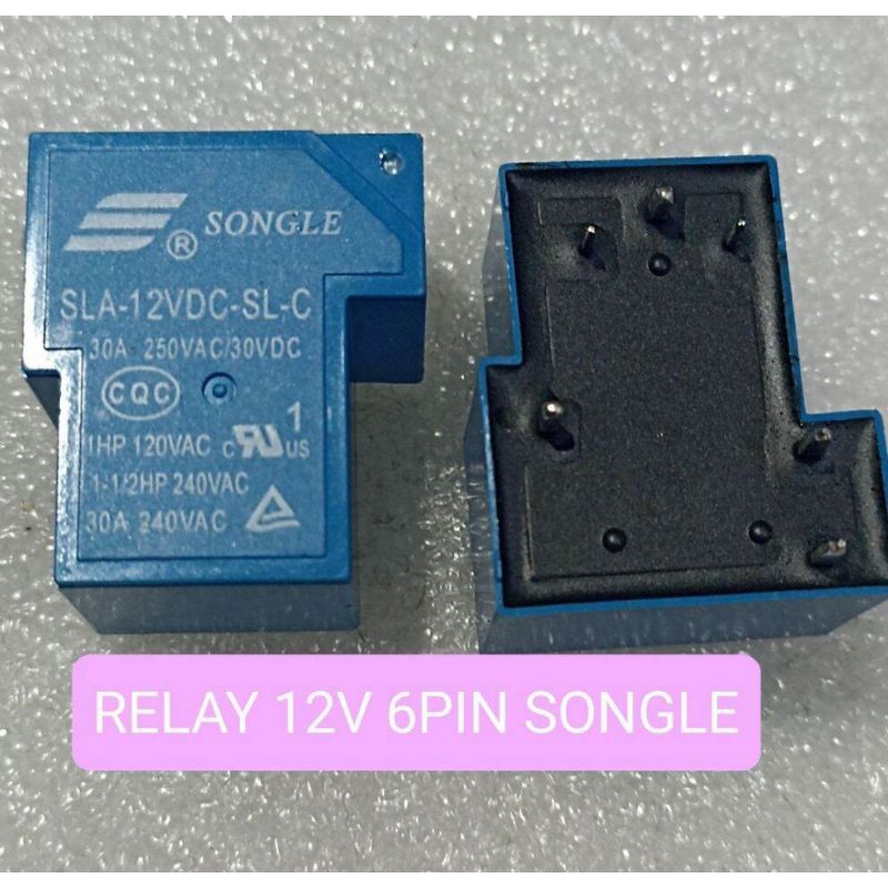 RELAY 12V 6PIN SONGLE RILEY 12VOLT 6PIN 30A 250VAC 6 PIN 6 KAKI RELAY 12 VOLT 30 AMPERE