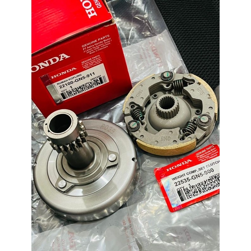 Lonceng rumah kopling GN5+kampas ganda assy GN5 honda supra lama supra x lama astrea grand prima sup