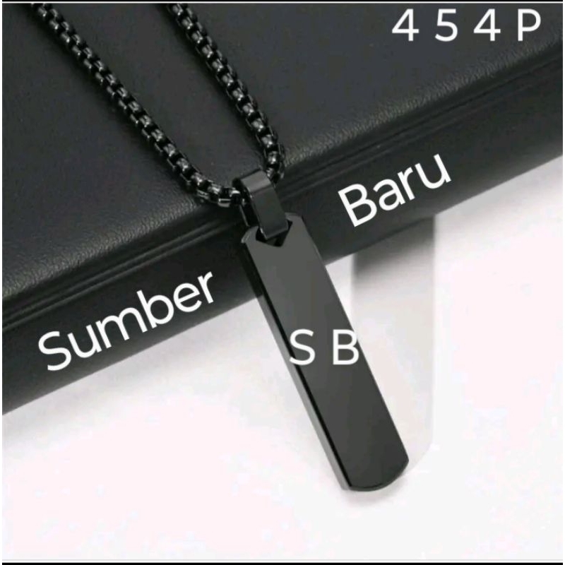 Kalung Liontin S B Costum Ukiran Huruf