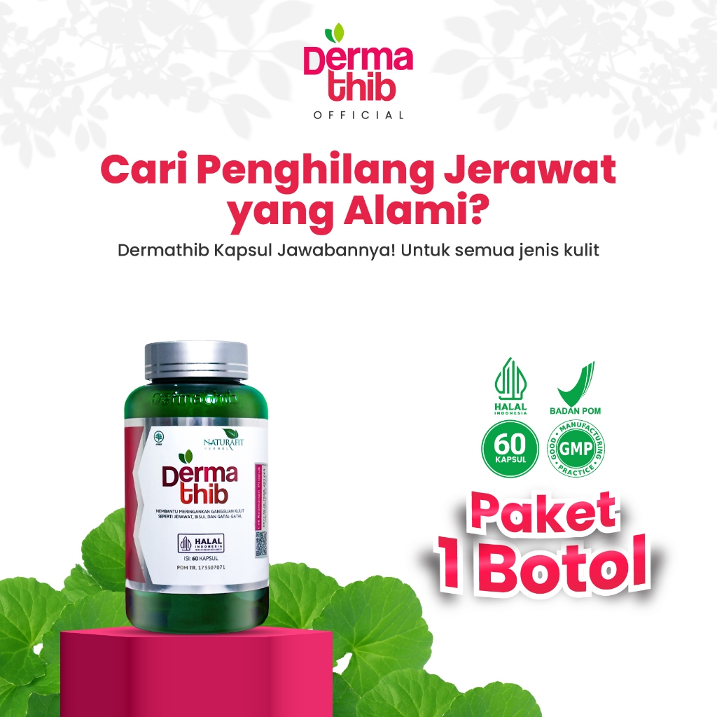 Dermathib - Obat Jerawat Suplemen Acne Treatment Bantu Atasi Bekas Jerawat Bopeng dan Jerawat Punggu