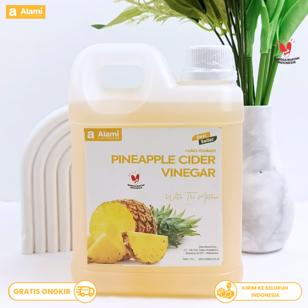 

ALAMI CUKA NANAS 1000 ML PINEAPPLE CIDER VINEGAR MINUMAN HERBAL ALAMI 100% ORIGINAL