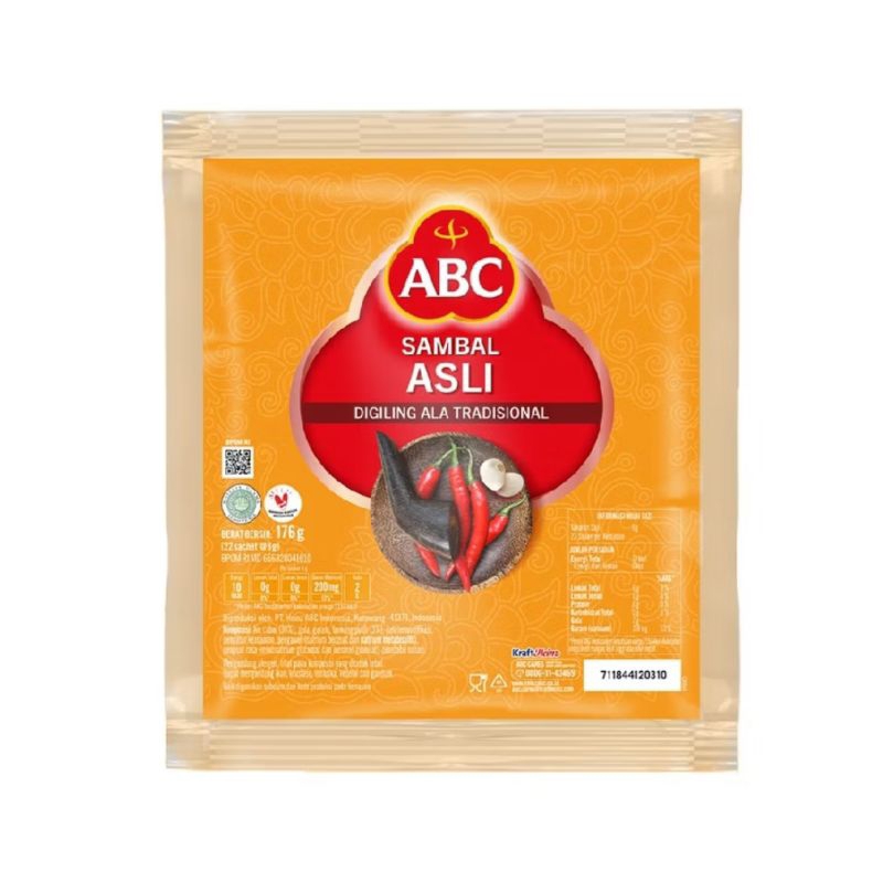 

Saus Sambal ABC ASLI 1 pack isi 10 sachet