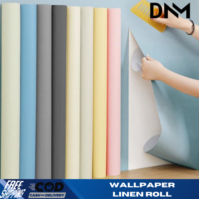 Wallpaper foam Linen Roll | Wallpaper Dinding Bata | Perdam | Dekorasi Kamar | Kelas atas | Sticker 