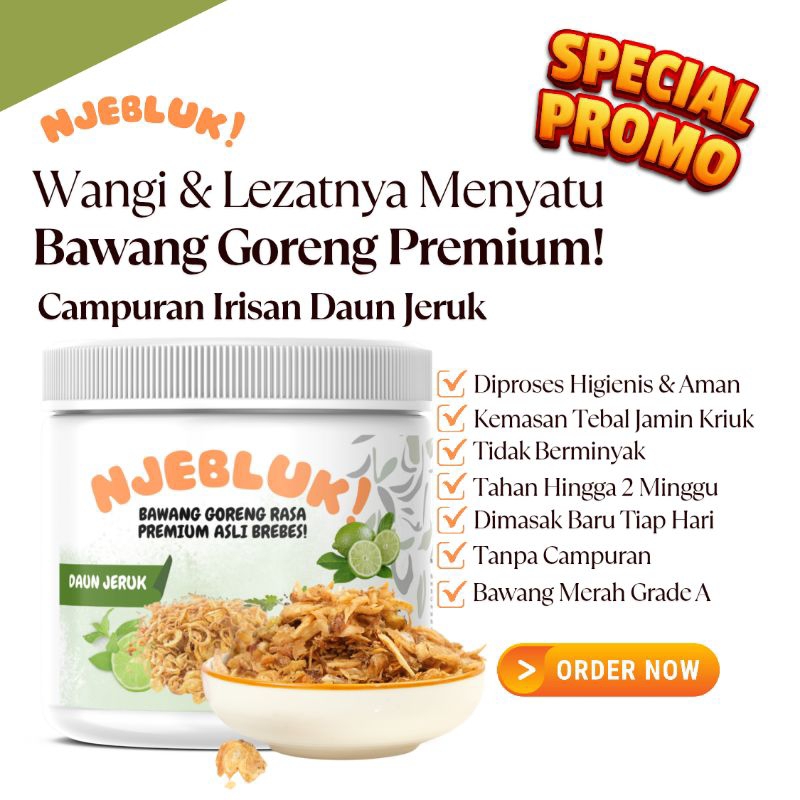 

Bawang Goreng Grade A Campuran Daun Jeruk 500Gr