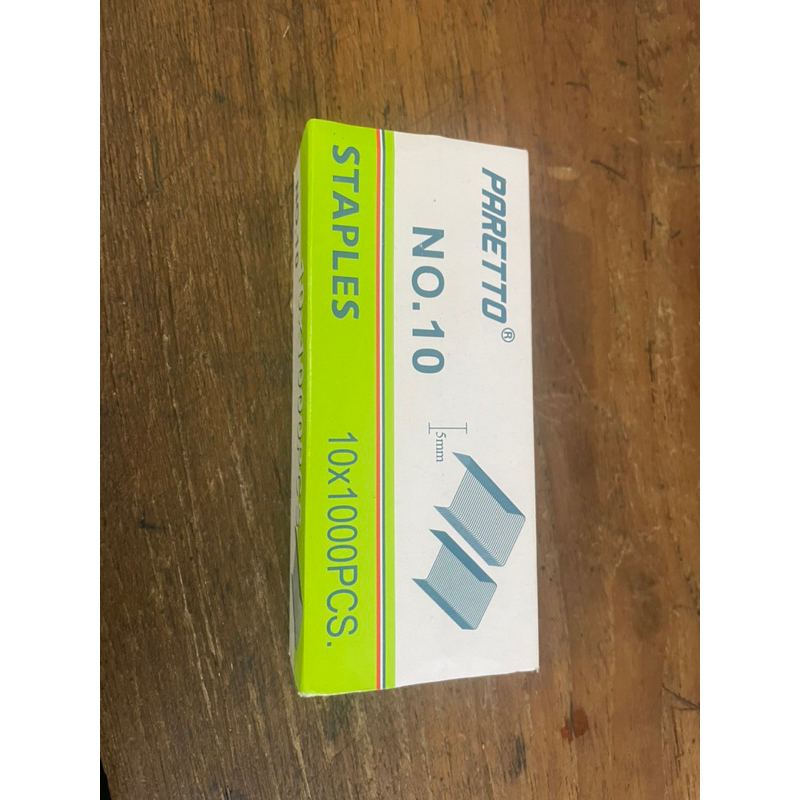 

10kotak kecil isi steples no.10 paretto