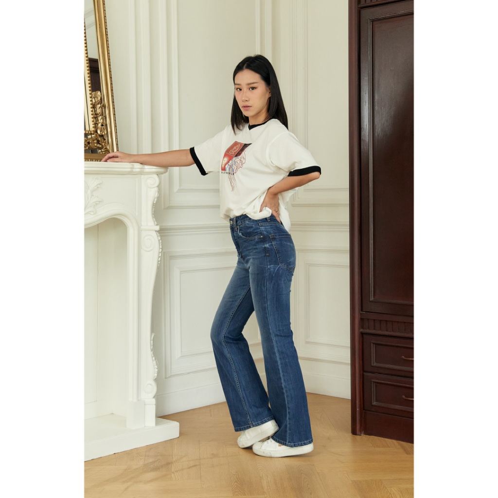 Emba Ladies - Aurora Celana Panjang Jeans Wanita Loose Fit Stretch Collections
