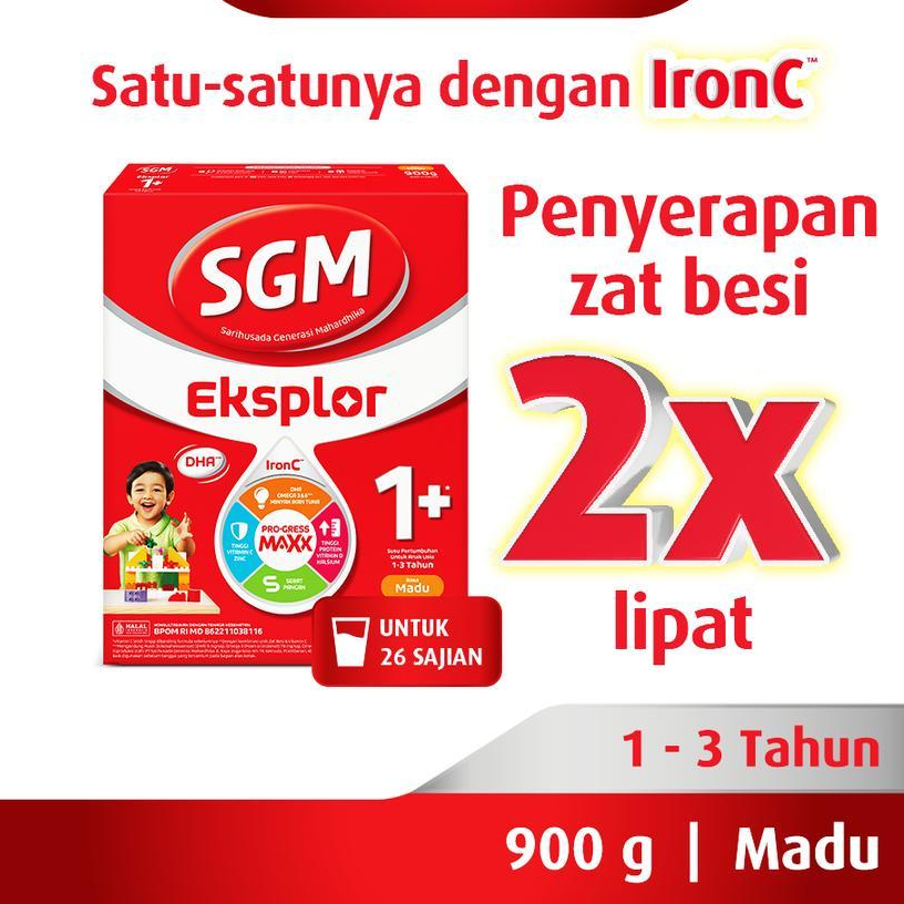 

SGM Eksplor 1+ dengan IronC Susu Pertumbuhan Rasa Madu 900GR 920691