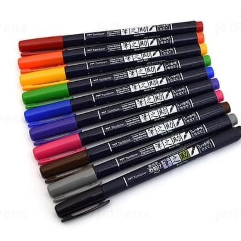 

Tombow Fudenosuke Hard Color Set 10 Warna