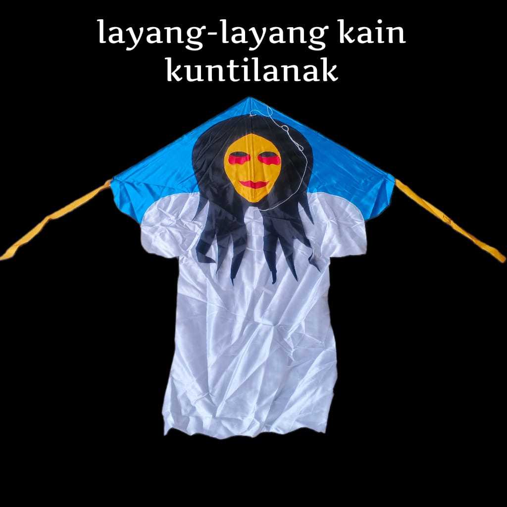 promo Layangan hantu kuntilanak , layang-layang bahan bambu dan kain mainan anak-anak.