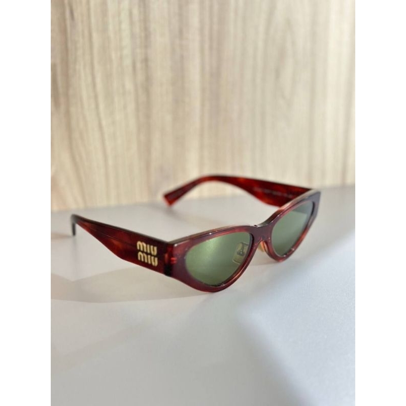 Miumiu / miu miu sunglasses striped garnet green