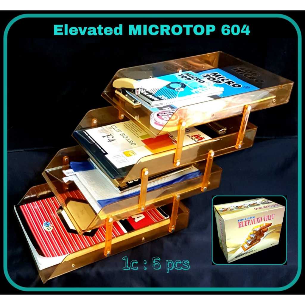 

Rak Laci Kertas 4 Tingkat Letter Tray Elevated Tray Folio Plastik