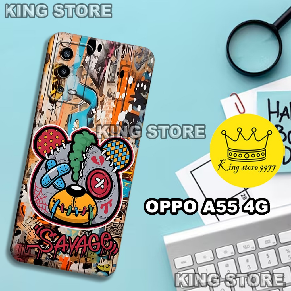 (KS15)  Softcase karet untuk OPPO A55 Motif gambar karakter Grafity/casing OPPO A55 terbaru/kesing h