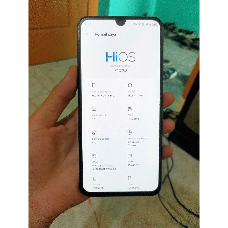 Tecno Pova 4 pro ram 8/256 GB , bekas batangan + charger original