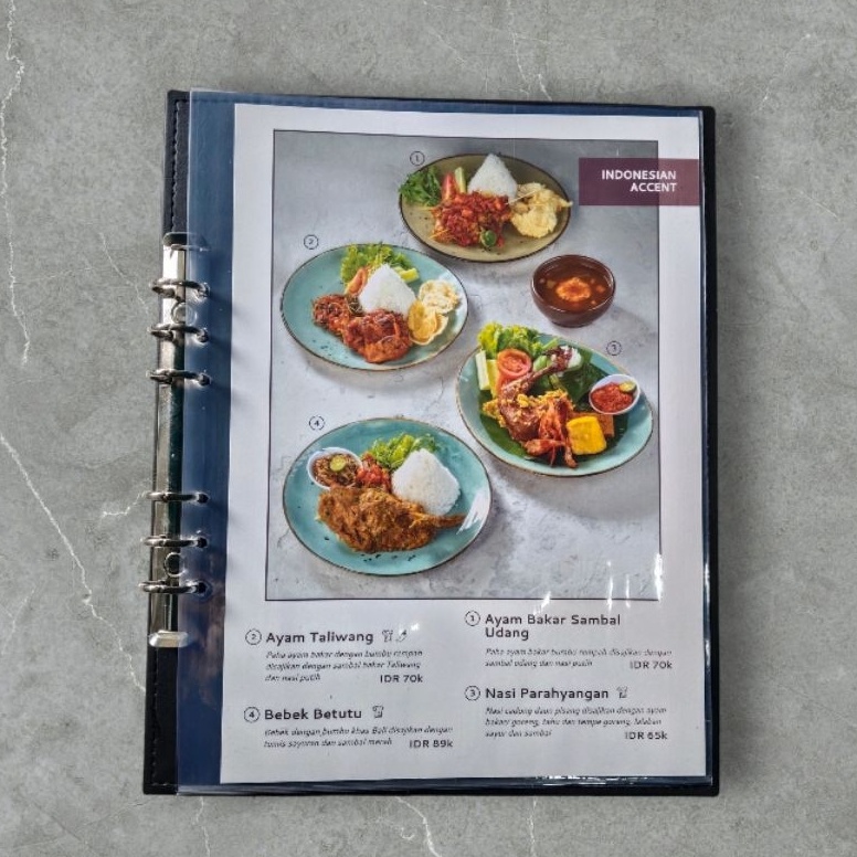 

buku menu binder satu muka a4 siap kirim KODE K7L9