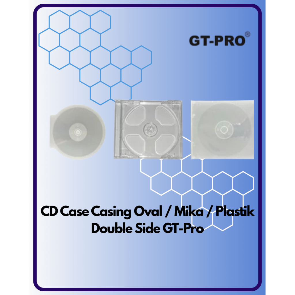 Tempat / Kotak CD DVD Case Casing Oval / Mika / Plastik Double Side GT-Pro