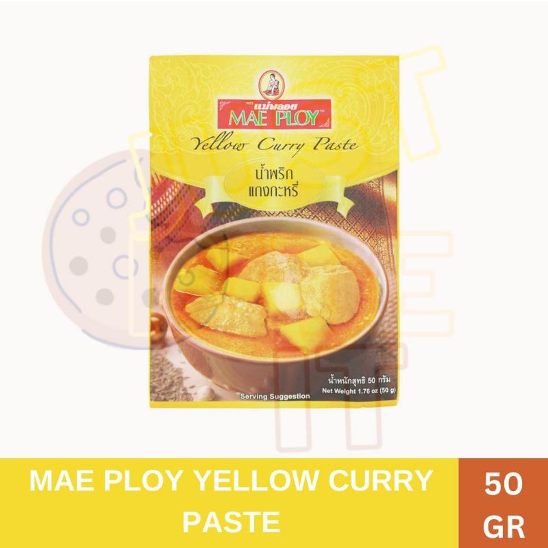 

MAE PLOY YELLOW CURRY PASTE 50 GR - BUMBU PASTA KARI KUNING INSTAN MAE PLOY THAILAND 50 GR