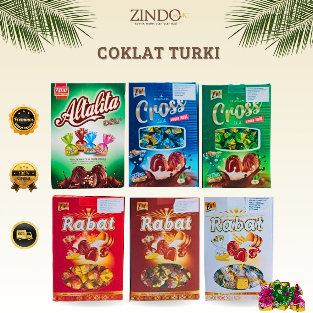 

COKLAT ARAB ELIF CROSS, RABAT 2KG / COKELAT TURKI TRUFFLE OLEH OLEH HAJI DAN UMROH PREMIUM