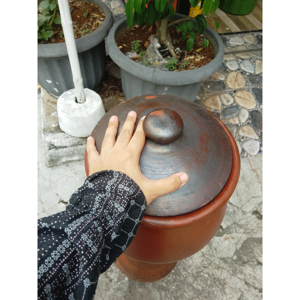 Kwali Soto 5L Grabah Kwali Bubur Tanah Liat Sayur