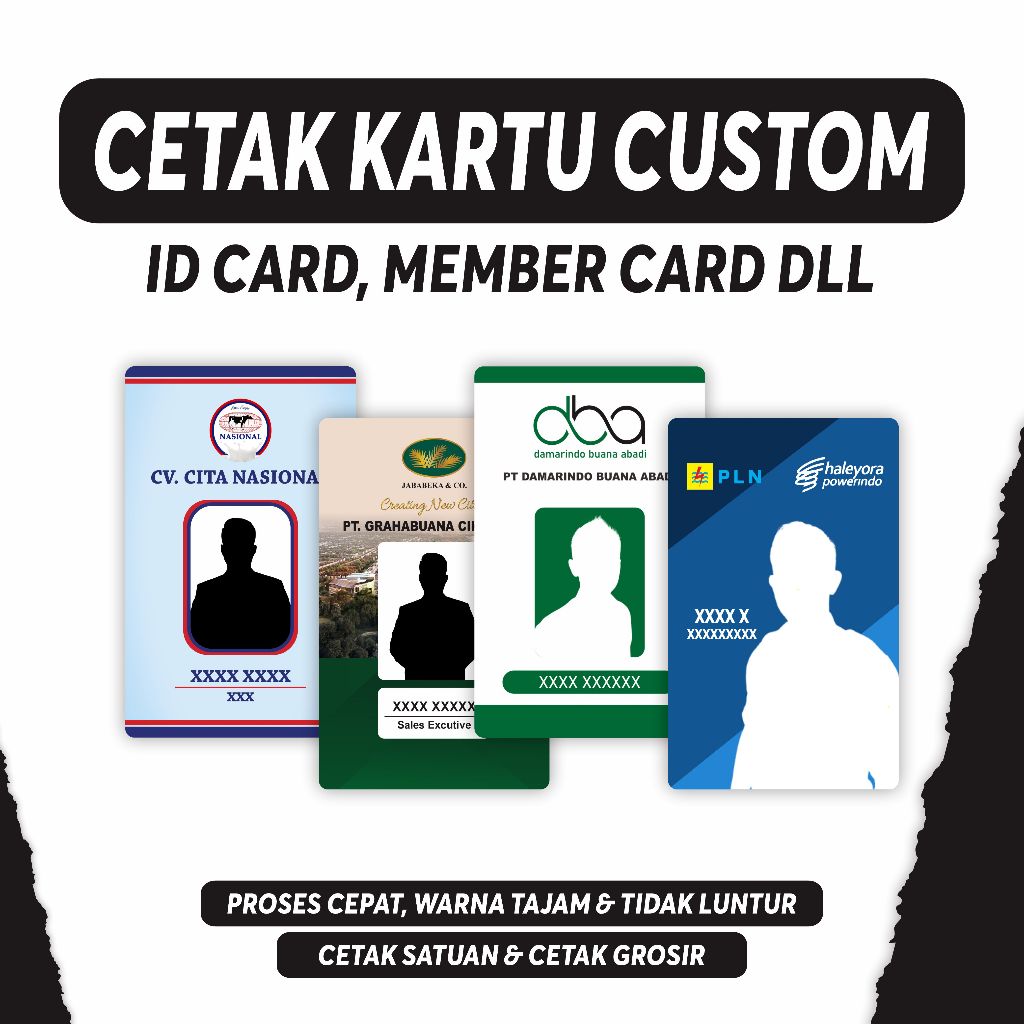 

Cetak Kartu Custom, ID Card, Member Card, Dll