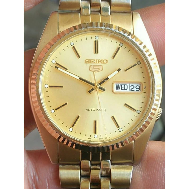 Seiko PRESIDENT SNXJ94 DATEJUST GOLD