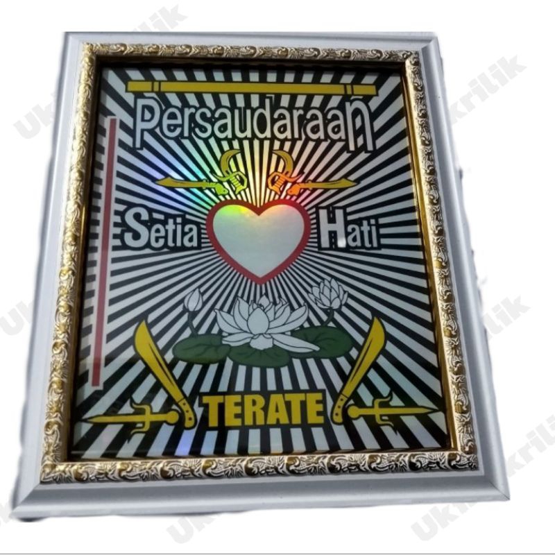 foto PSHT Hologram bingkai kaca 10r Gambar Lambang PSht (free stiker)