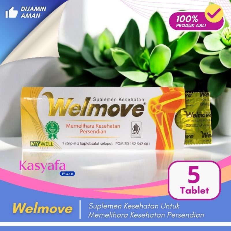 WELMOVE 5 Kaplet untuk Memelihara Tulang dan Sendi | Suplemen Kesehatan Persendian
