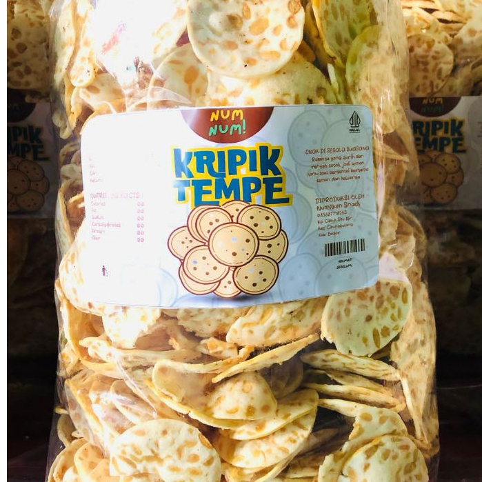 

1kg KERIPIK TEMPE SAGU ORIGINAL RENYAH CEMILAN SNACK Num Num