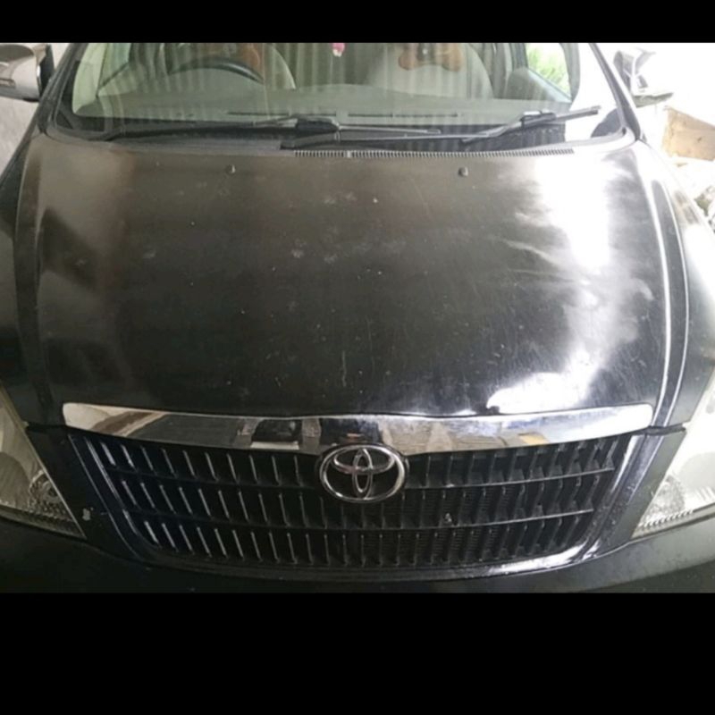 list lis hodlist grille grill kap mesin depan mobil toyota inova innova 2004 sampai 2008 chrome crom