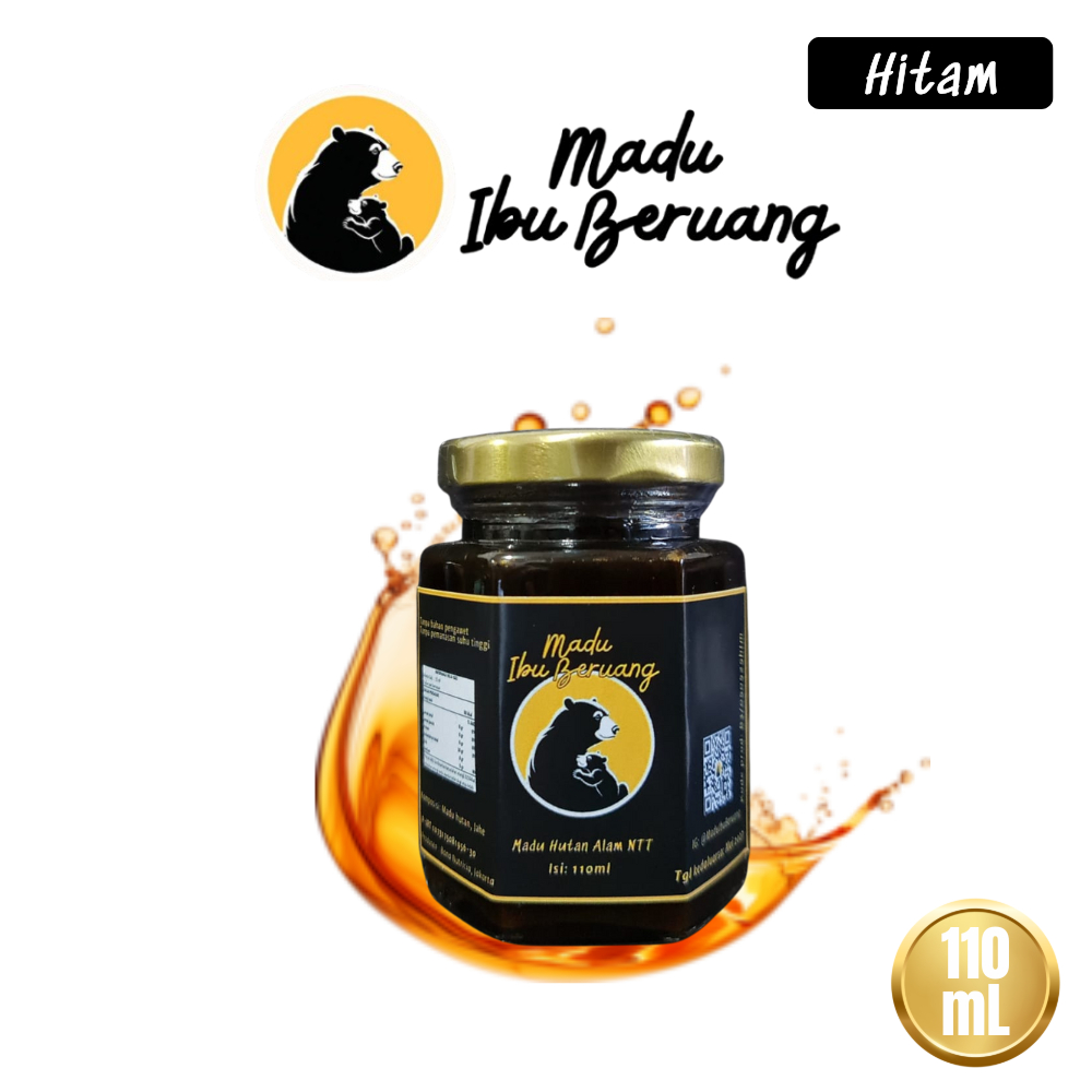 

Madu Ibu Beruang MIB Hitam 110ml, Madu Hutan Asli NTT