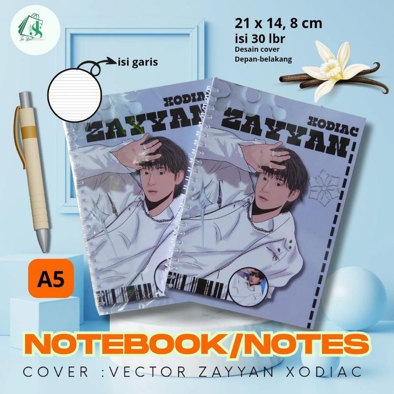 

[Ready] Notebook A5 Buku Diary Aesthetic Buku Jurnal Aesthetic Sekolah Notebook Zayyan Zodiak Kpop