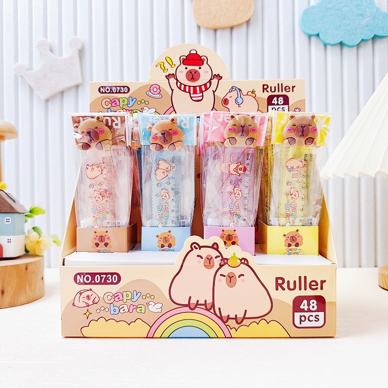 

{Capybara} Penggaris Akrilik Lucu Imut Premium Karakter Capybara No. 0730