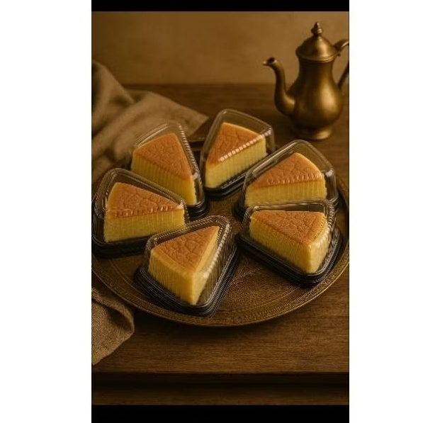 

keto Japanese cheesecake sliced