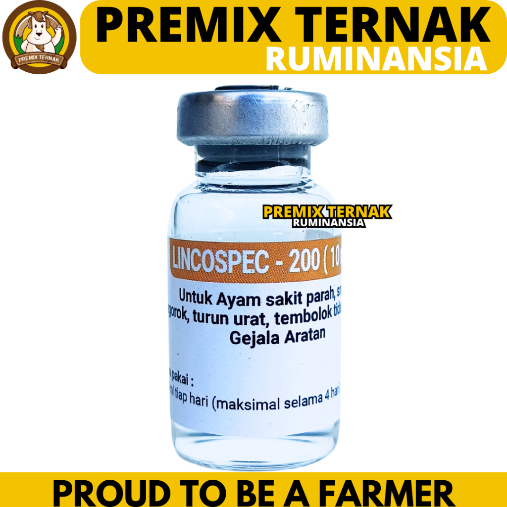 LINCOSPEC 10ML - Obat Ayam Infeksi CRD Snot Ngorok Korisa Berak Hijau Berak Putih