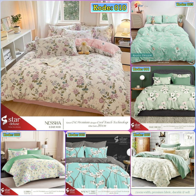 Sprei Bunga Ukuran 80 90 100 120 140 160 180 200 Motif Aesthetic Sage Colour Nuansa Hijau Sage