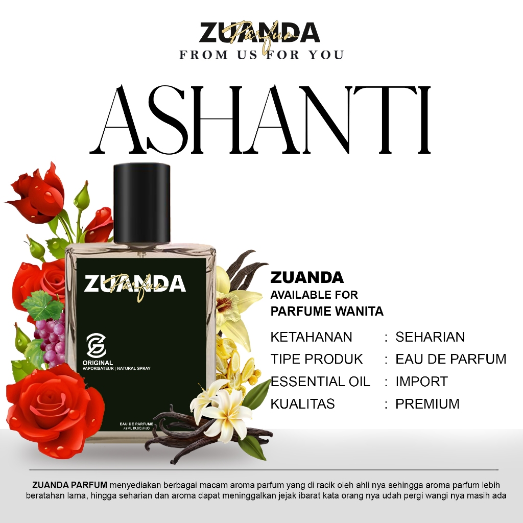 PARFUM ASHANTY | Parfume Wanita Tahan Iama - Minyak wangi Cewek wangi kalem ninggalin jejak
